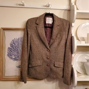 Tweed Blazer size 10 brown and tan
